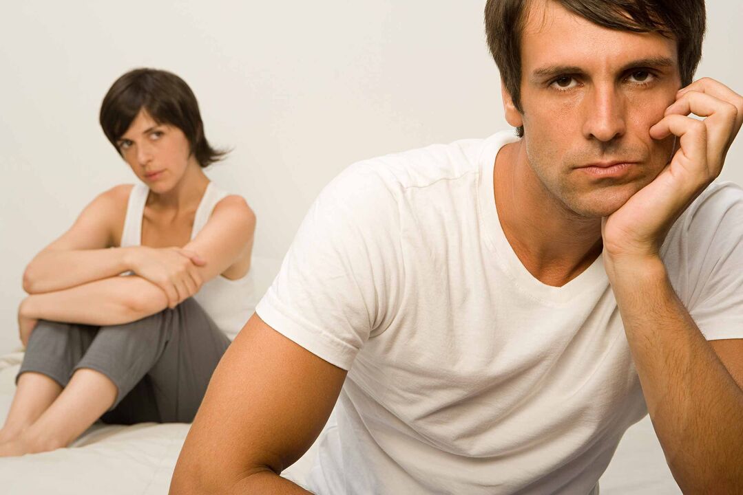Los factores negativos provocan el desarrollo de impotencia en los hombres. 